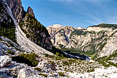 Parco Naturale Fanes-Senes-Braies. Escursione al Rifugio Fanes. La discesa verso il Rifugio Peder. 